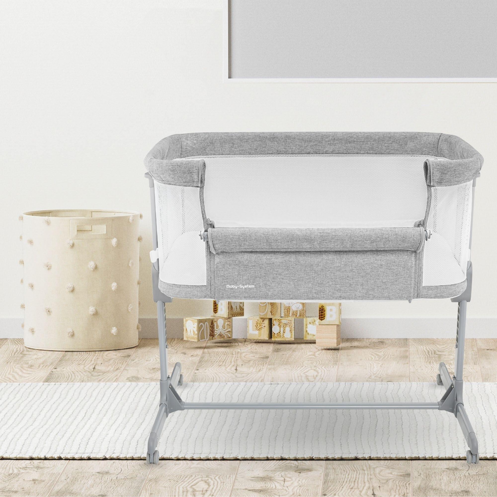 Lit parapluie bébé - cododo et voyage 3-en-1 - réglable 7 niveaux - gris 3/10