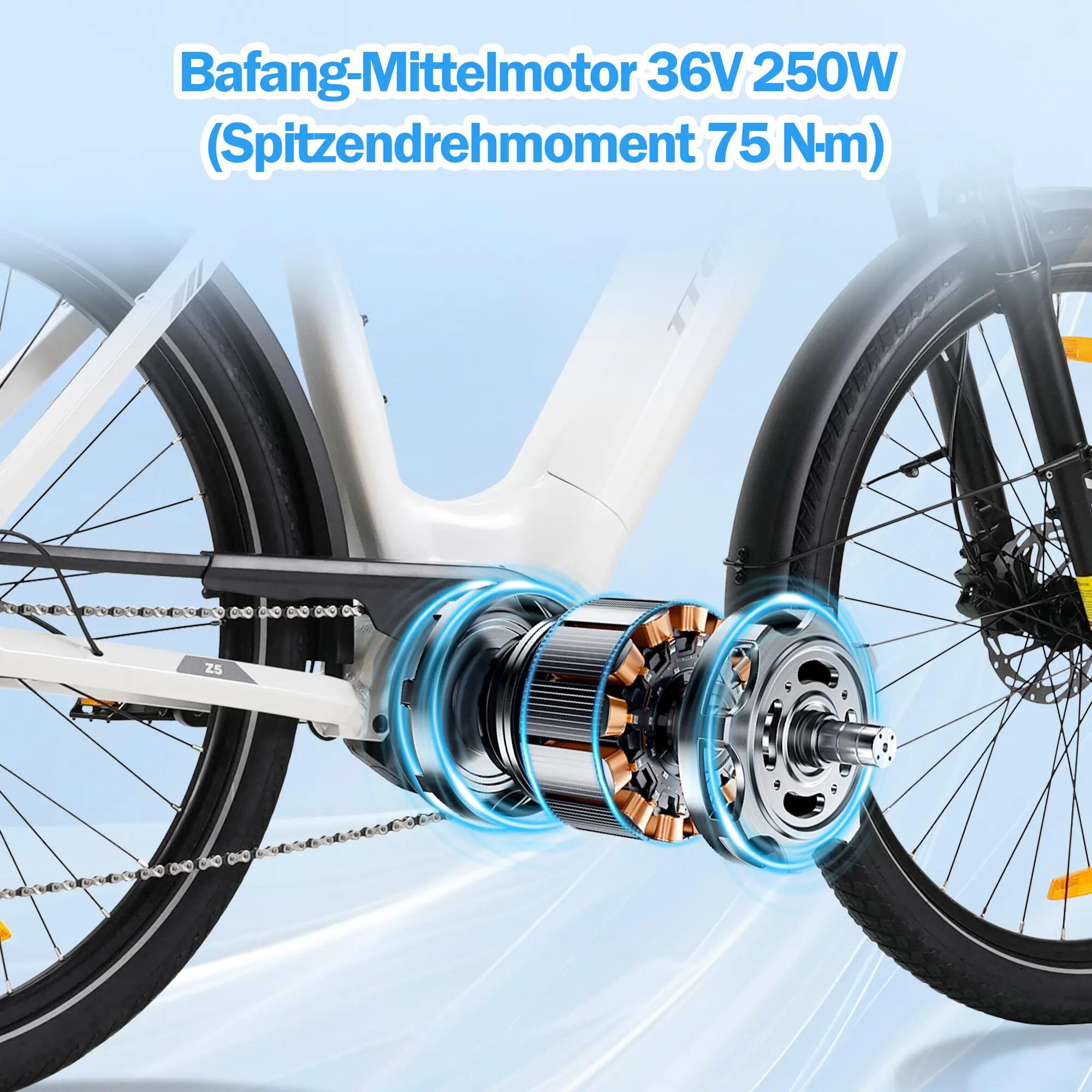 TTGO Z5 27,5-calowy rower miejski z silnikiem środkowym o mocy 250 W 3/7