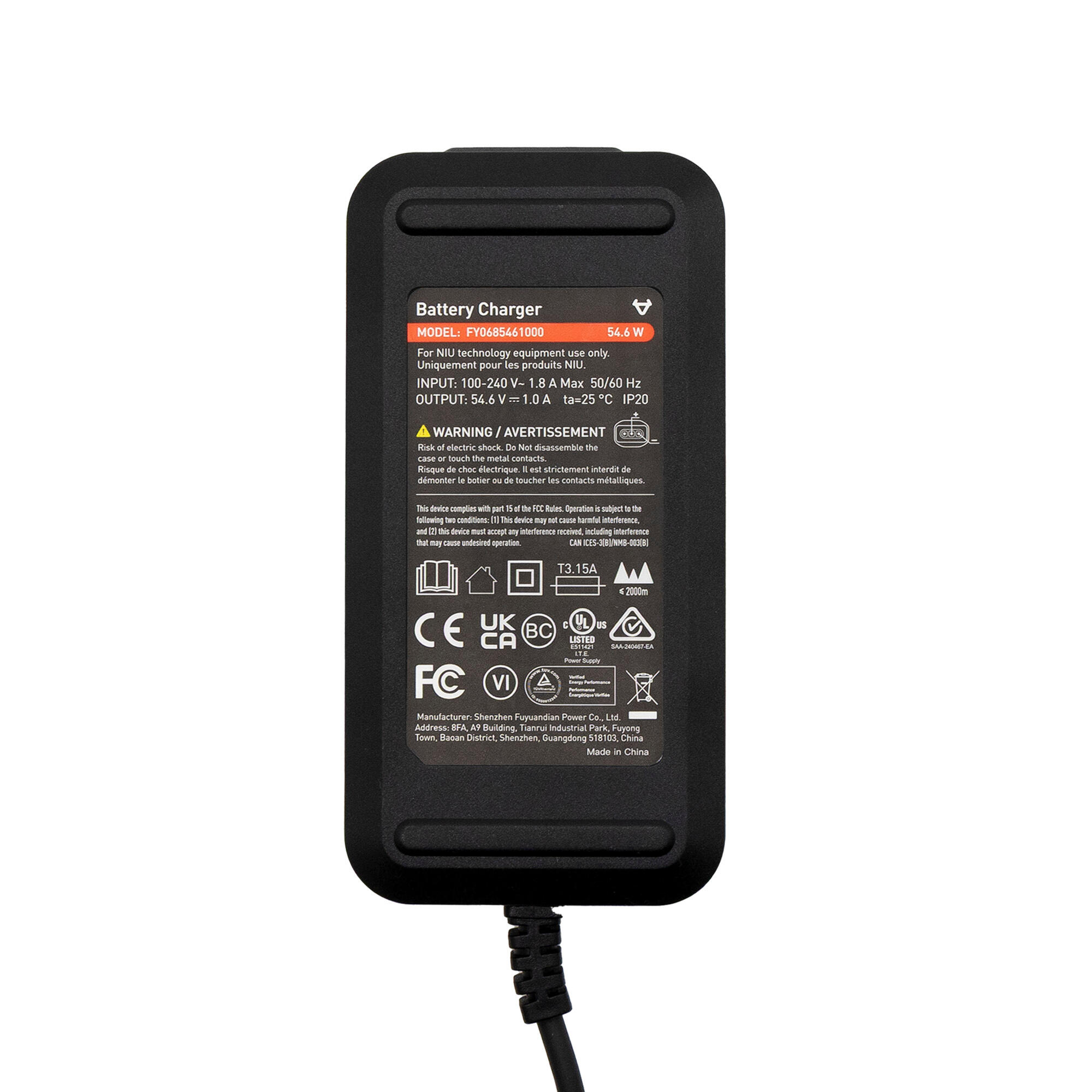 Cargador NIU K1 2/3