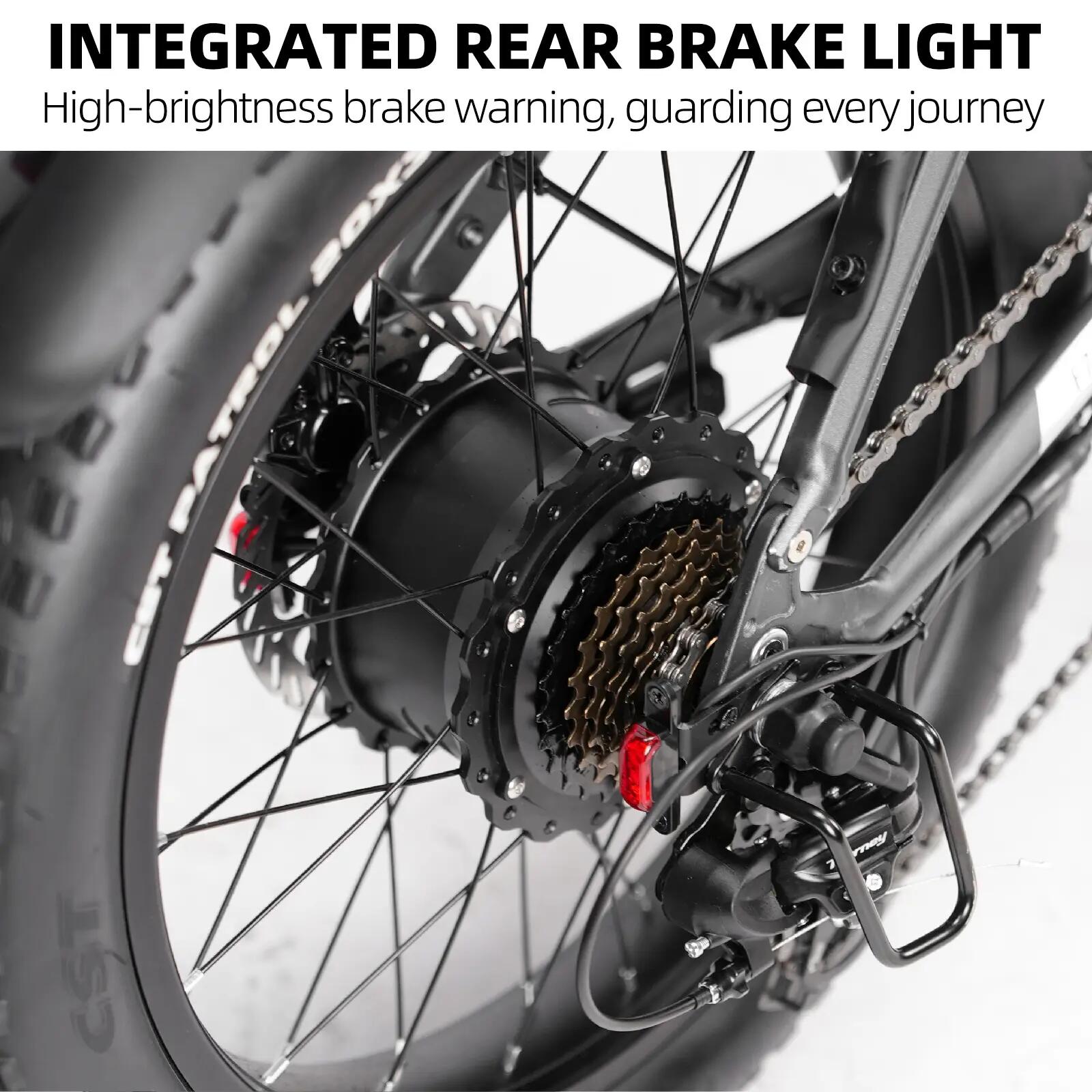 Elektrische fiets voor volwassenen TTGO F7 batterij 48V 15Ah banden 20 inch 13/15