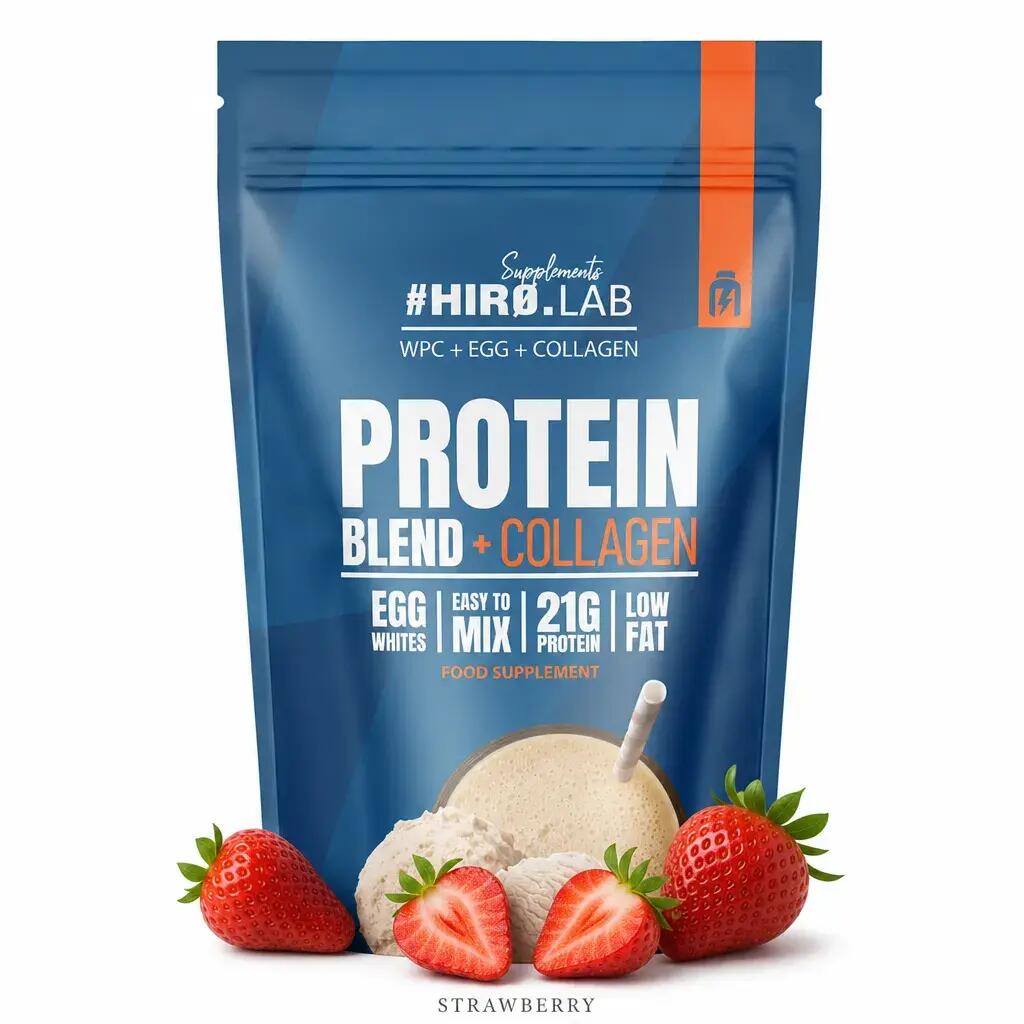 Hiro Lab Protein Blend + Collagen 750g strawberry