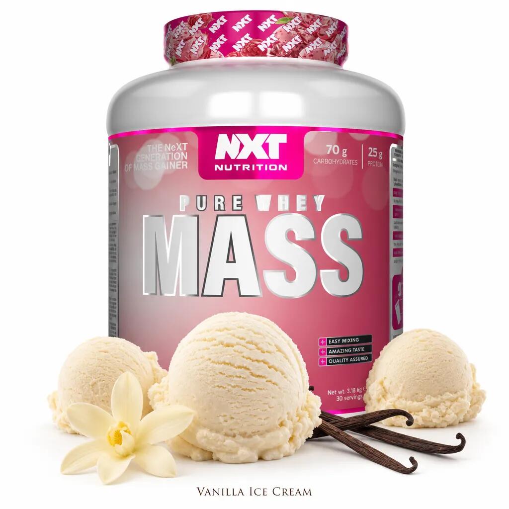 NXT Nutrition Pure Whey Mass 3200g Vanilla Ice Cream