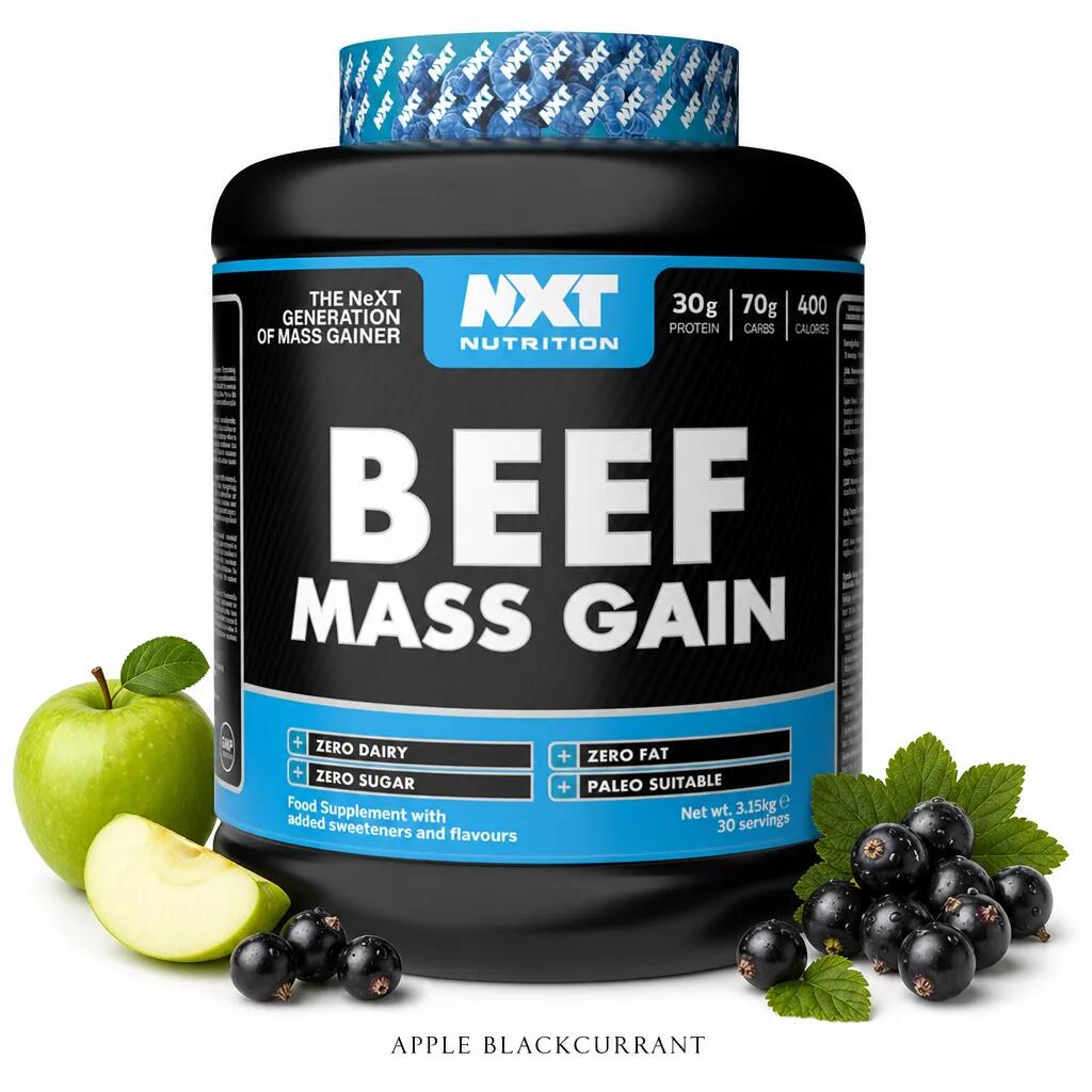 NXT Nutrition Beef Mass 3150g apple blackcurrant
