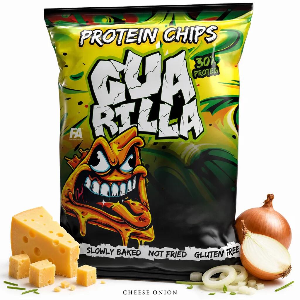 Guarilla Protein Chips 60g Cheese Onion