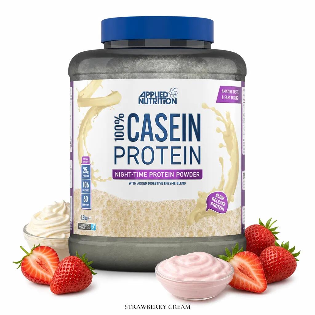 Applied Nutrition 100% Casein Protein 1800g strawberry cream