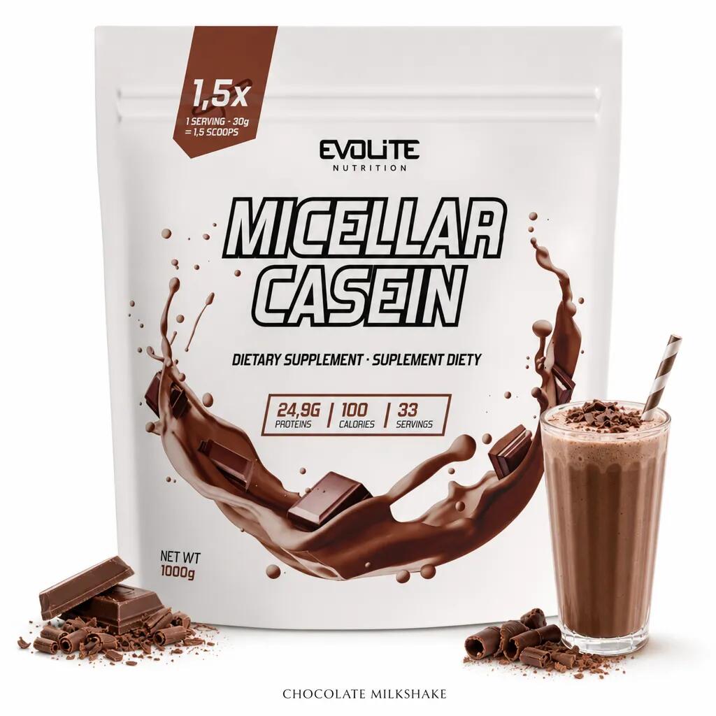 Evolite Micellar Casein 1000g chocolate milkshake