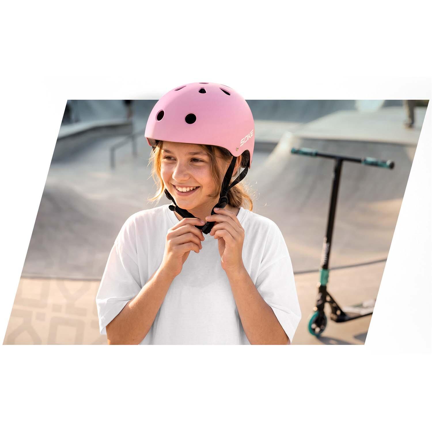 Kask sportowy rowerowy na hulajnogę rolki dla dzieci, młodzieży SOKE 2/7