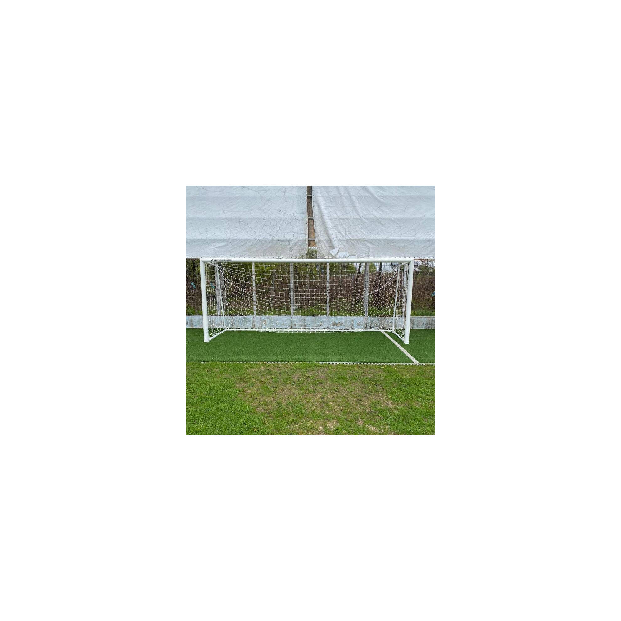 Poarta fotbal 5x2, aluminiu, profil 120x 100 mm, 5x2 m, mobila, spate din otel