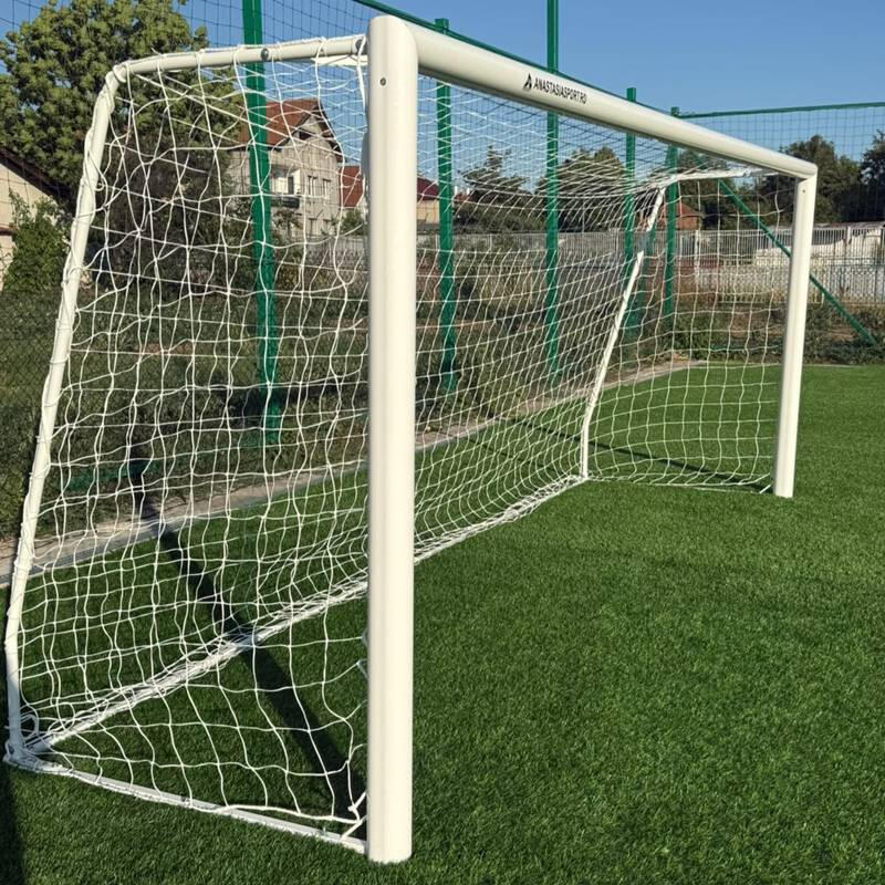 Poarta fotbal 5x2, aluminiu, profil 120x 100 mm, 5x2 m, mobila, spate din otel