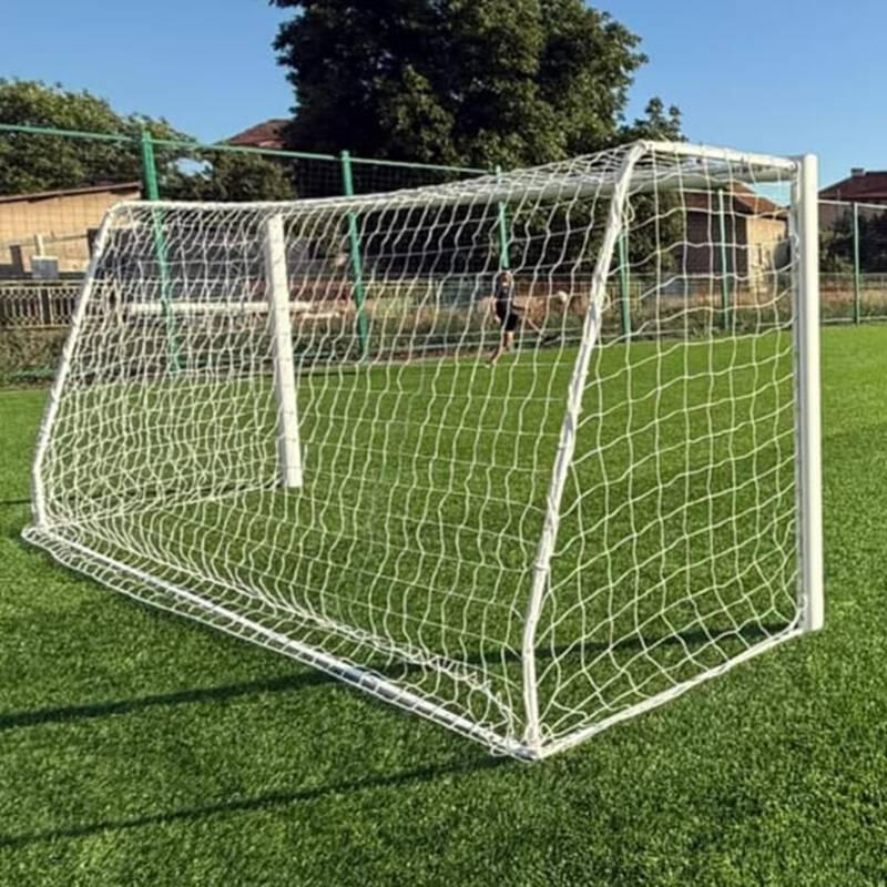 Poarta fotbal 5x2, aluminiu, profil 120x 100 mm, 5x2 m, mobila, spate din otel