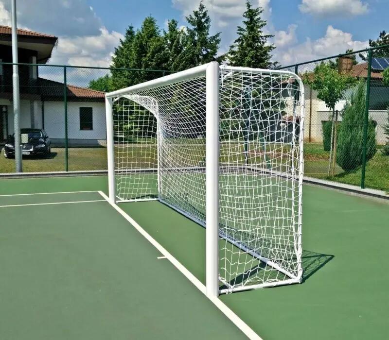 Poarta fotbal 5x2, aluminiu, profil 120x 100 mm, 5x2 m, mobila, spate din otel 11/15