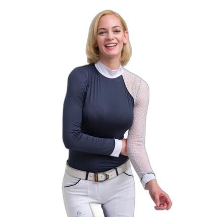 Polo de concours équitation manches longues femme Cavalliera Modern
