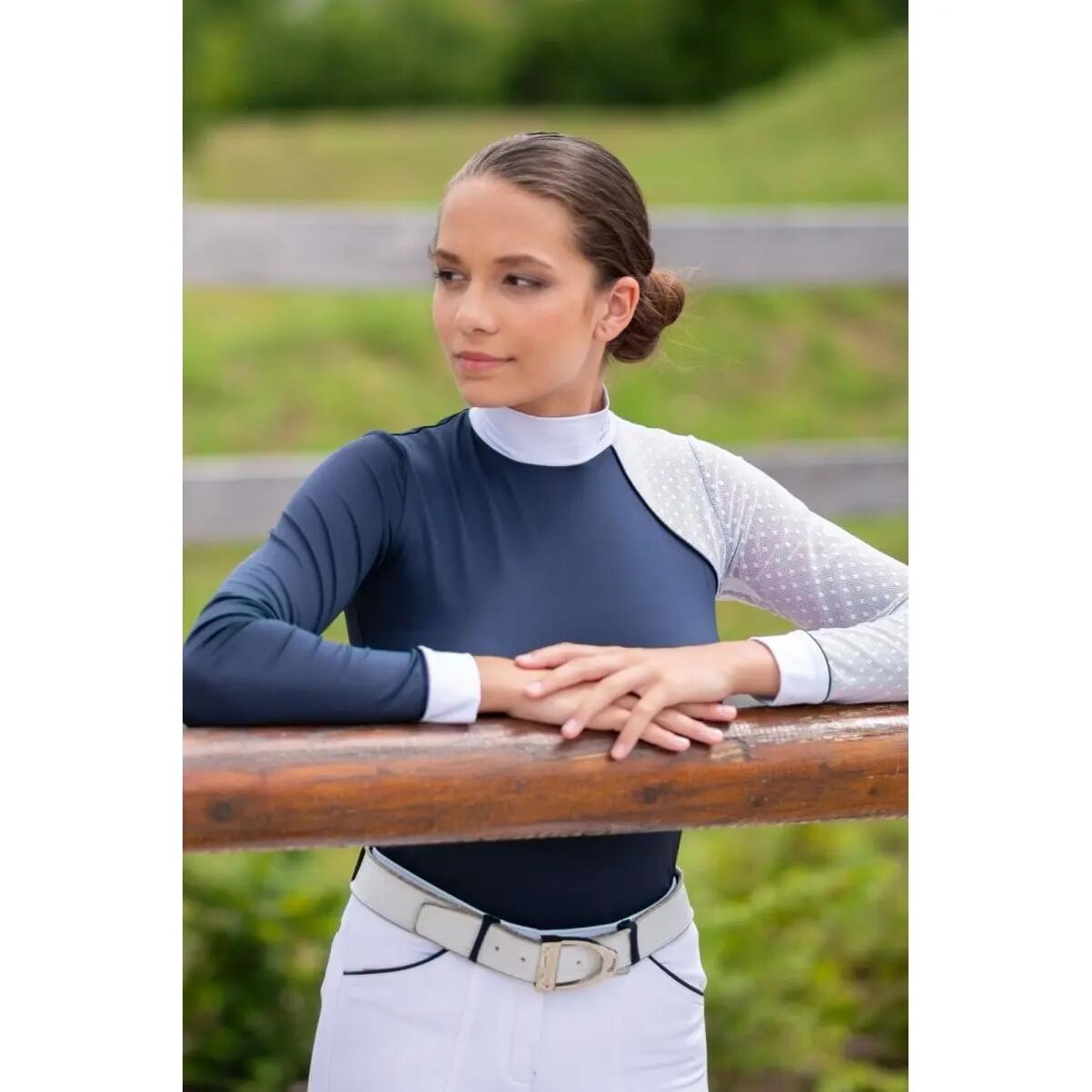 Polo de concours équitation manches longues femme Cavalliera Modern 2/4