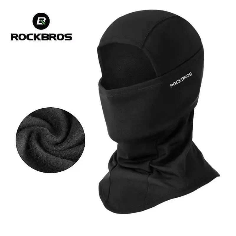 Kominiarka rowerowa, turystyczna długa ocieplana LF7345BK Czarna ROCKBROS 2/7