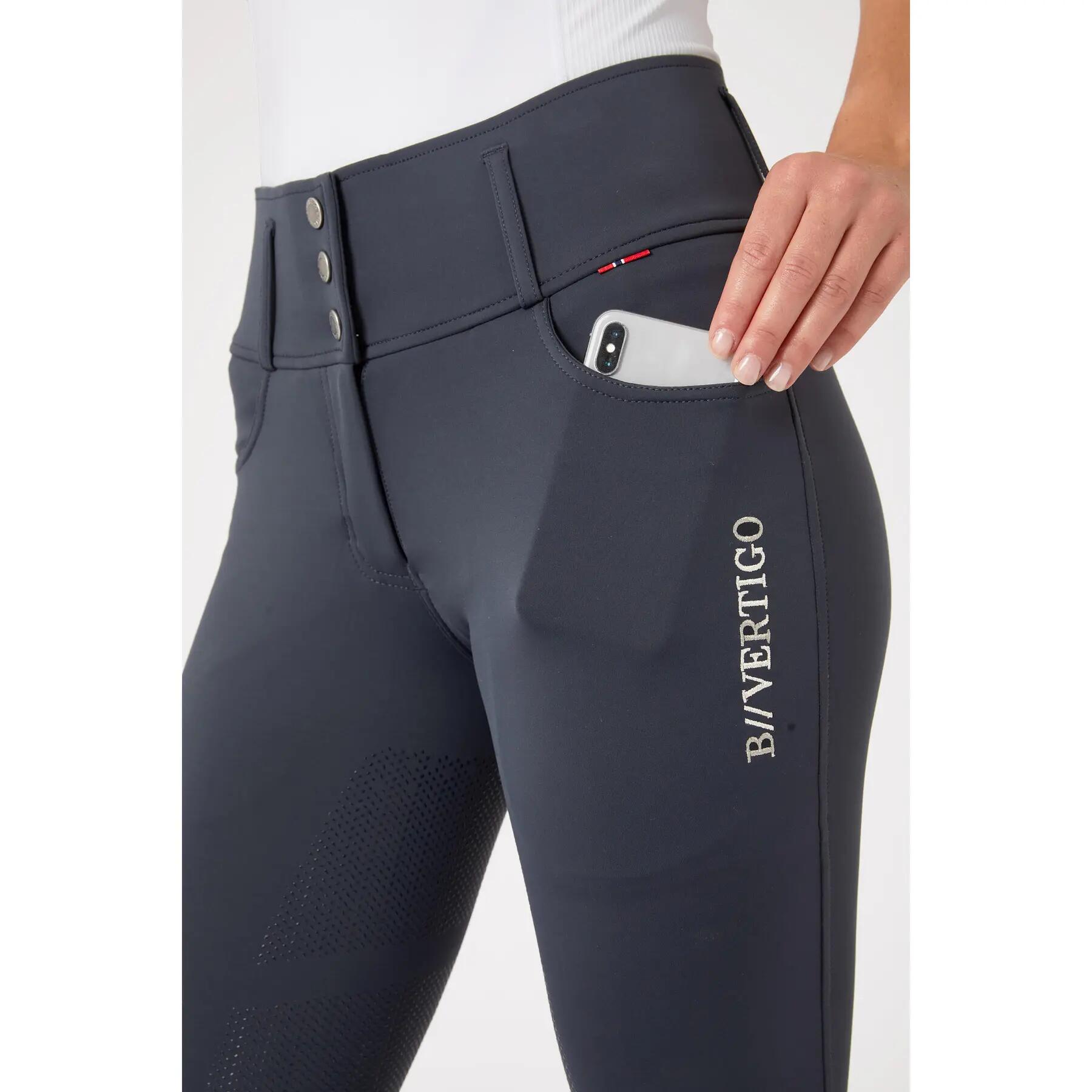 Pantaloni da equitazione a vita alta da donna con grip totale B Vertigo Meghan 3/4