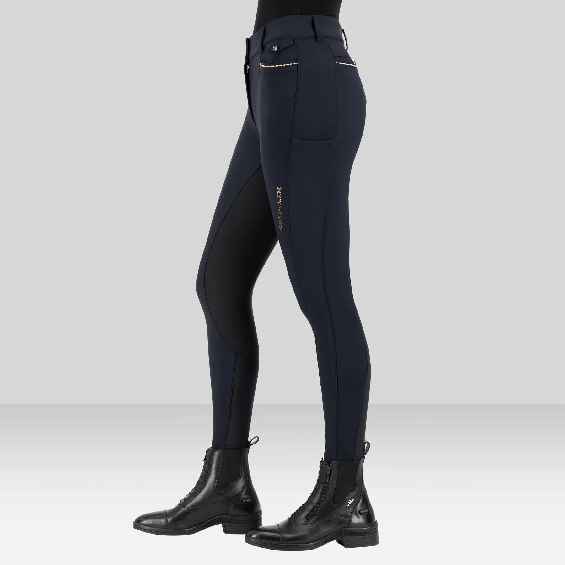 Pantaloni da equitazione full grip da donna Euro-Star Arielle Connect 3/4