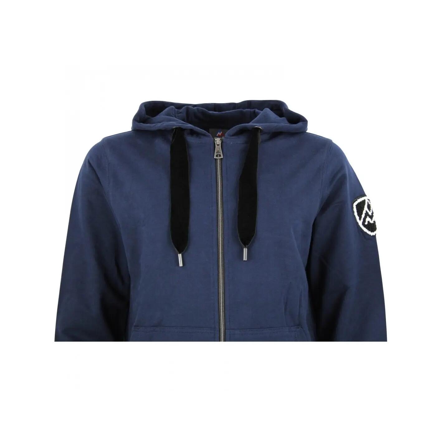 Sweatshirt Baumwolle Full Zip Damen Peak Mountain French Terry 4/5