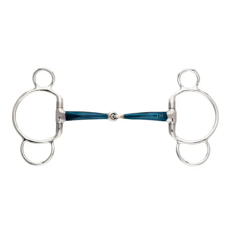3 or 4-ring snaffle bit for horse with a single joint Kavalkade Ergonomic