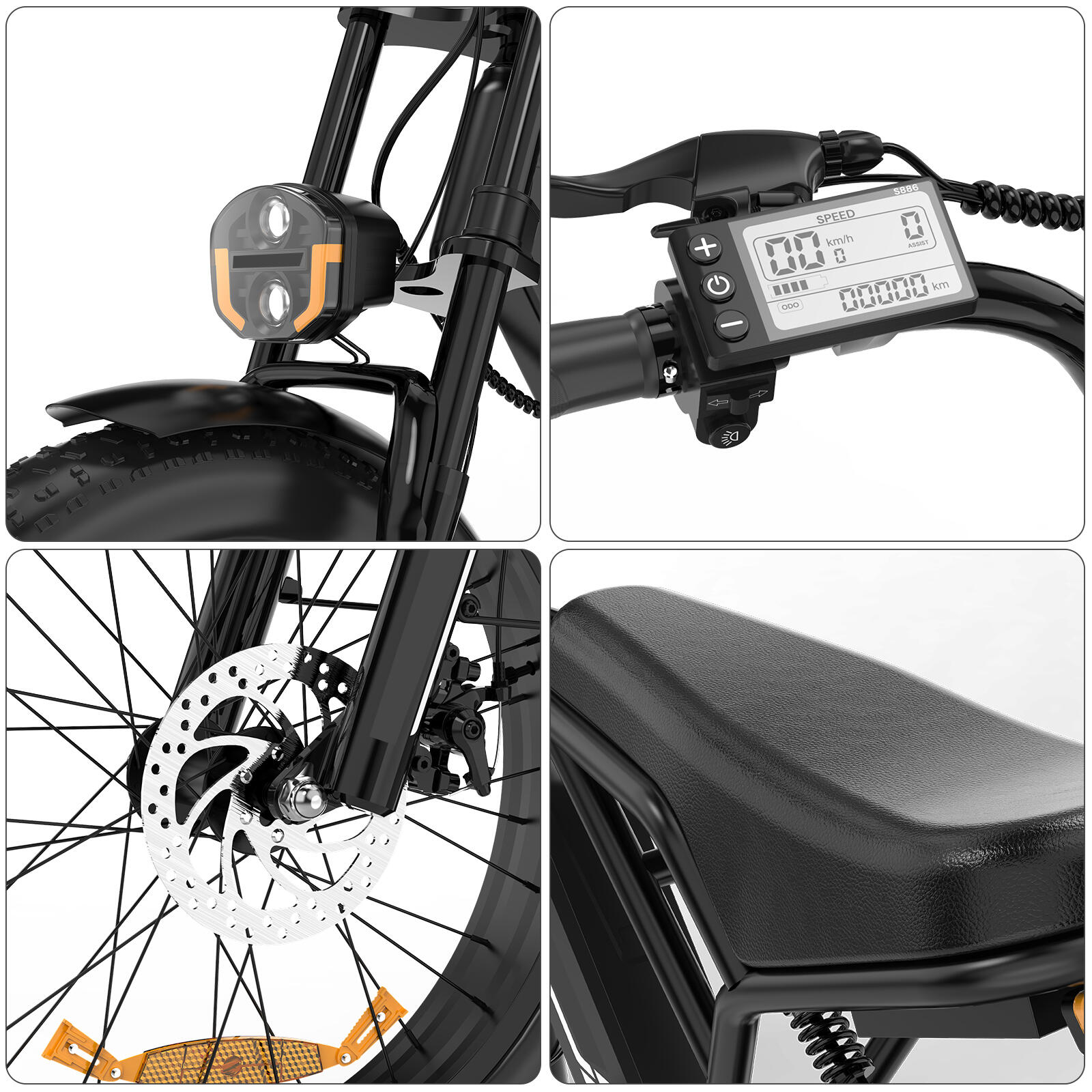 Vélo électrique Fat Bike 20" x 4.0 batterie amovible 36V 12Ah 6/6