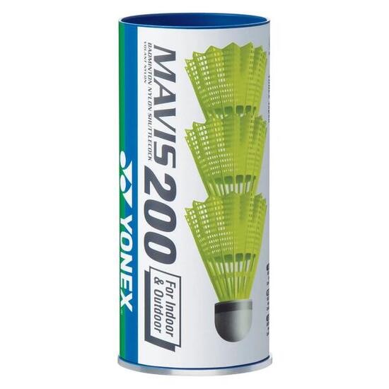 Tube de 3 volants de badminton Yonex Mavis 200