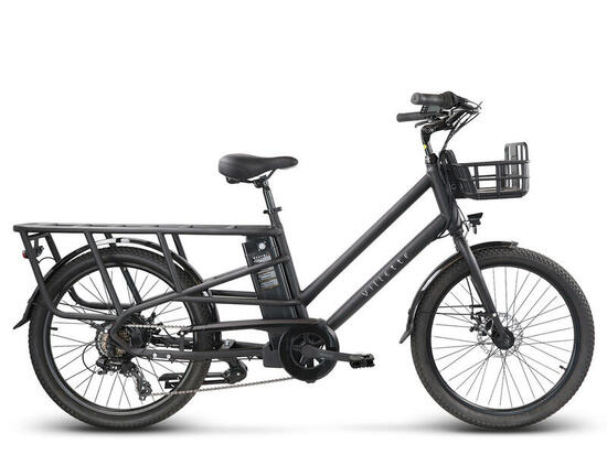 Villette le Prolongé longtail transportfiets zwart