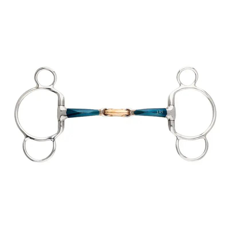 Bit with 3 or 4 rings for double jointed horse Kavalkade Ergonomic