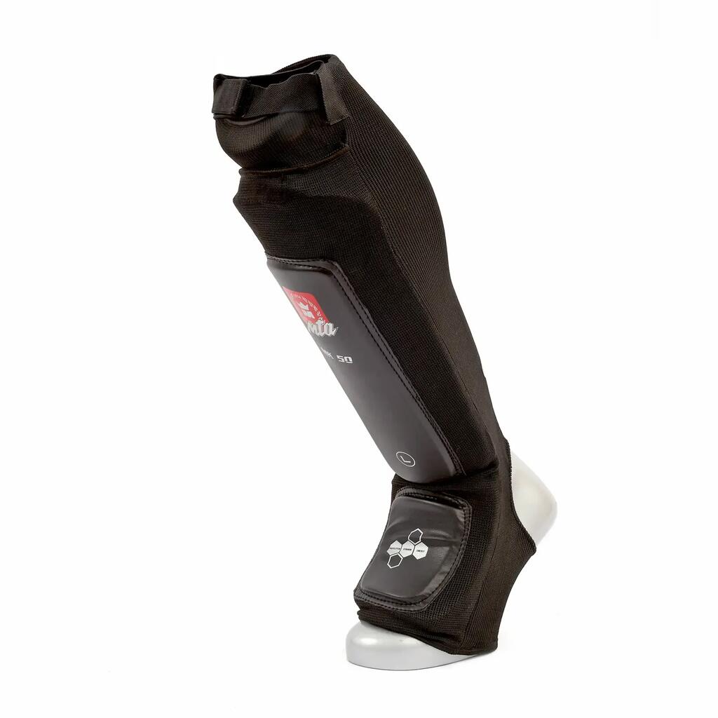 Shin and foot protectors kick-boxing cotton Montana MK50 Shin in step Absorb
