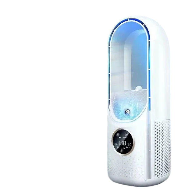 Portable USB Air Cooler Leafless Cooling Fan with Humidifier