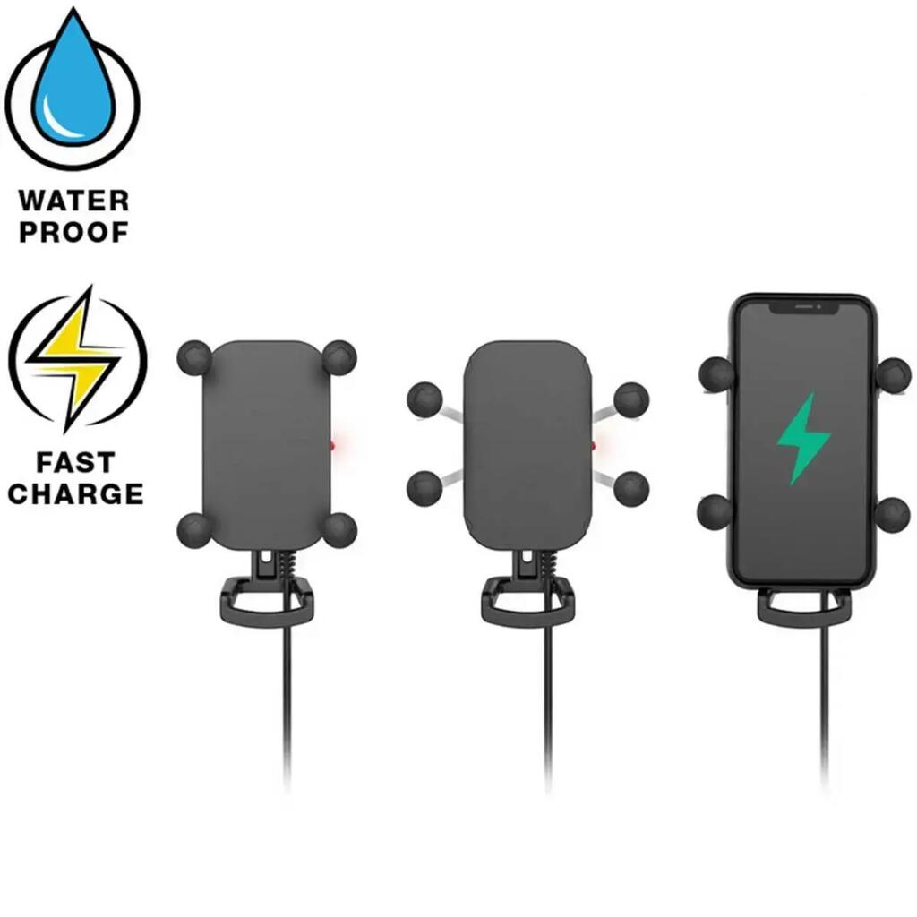 Wireless and waterproof ram tough-charge smartphone holder