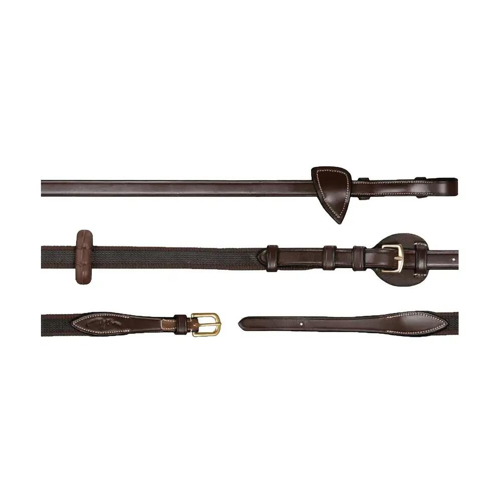 Adjustable leather horse reins Dy'on 5/8