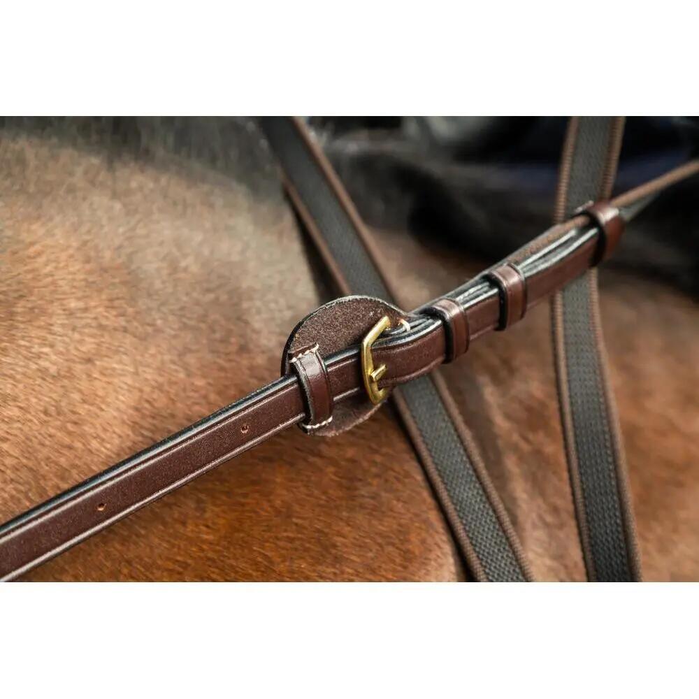 Rênes pour cheval en cuir ajustables Dy'on 5/8 2/4