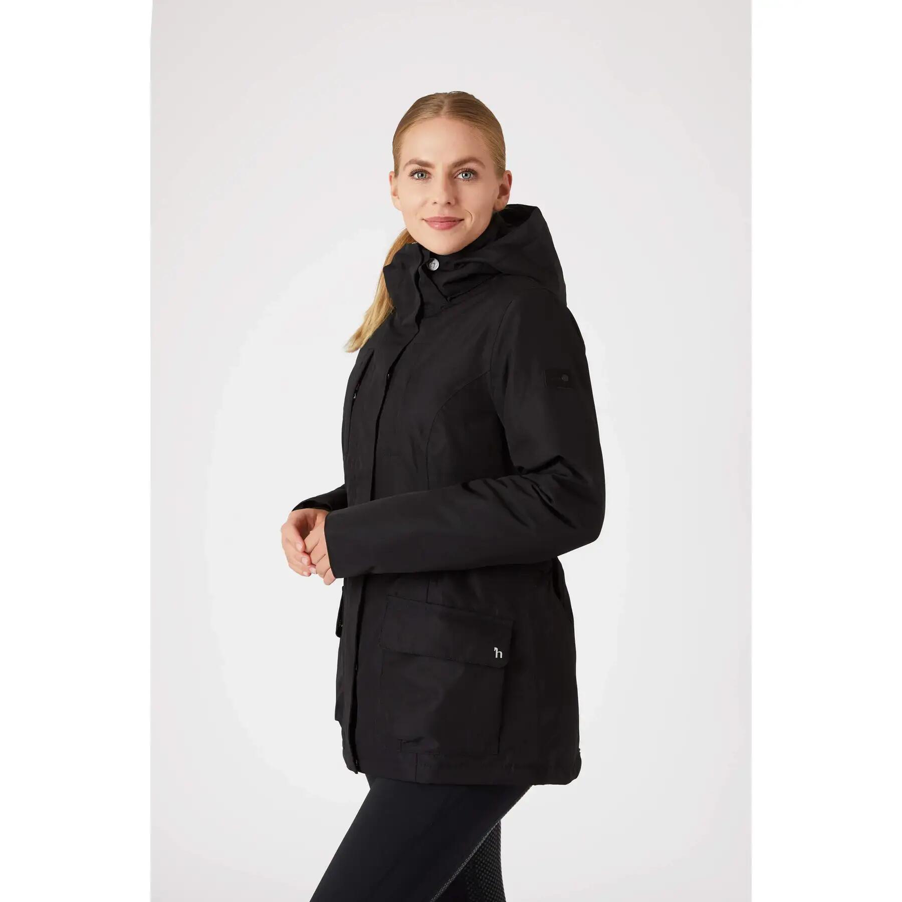 Chaqueta impermeable con capucha para otoño/invierno mujer Horze Jadine 2/4