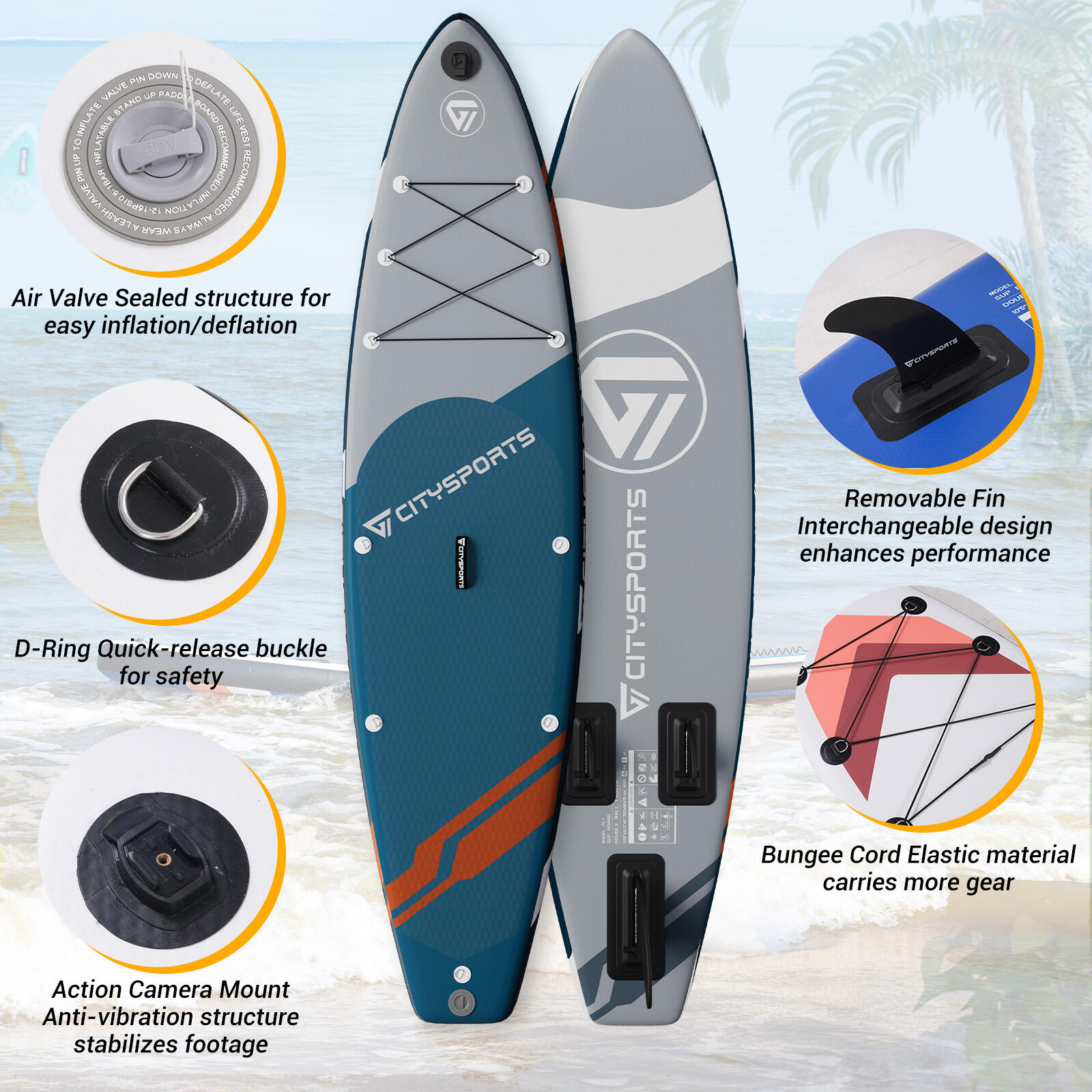 Planche SUP Board, Ensemble de planche à pagaie gonflable. 4/6