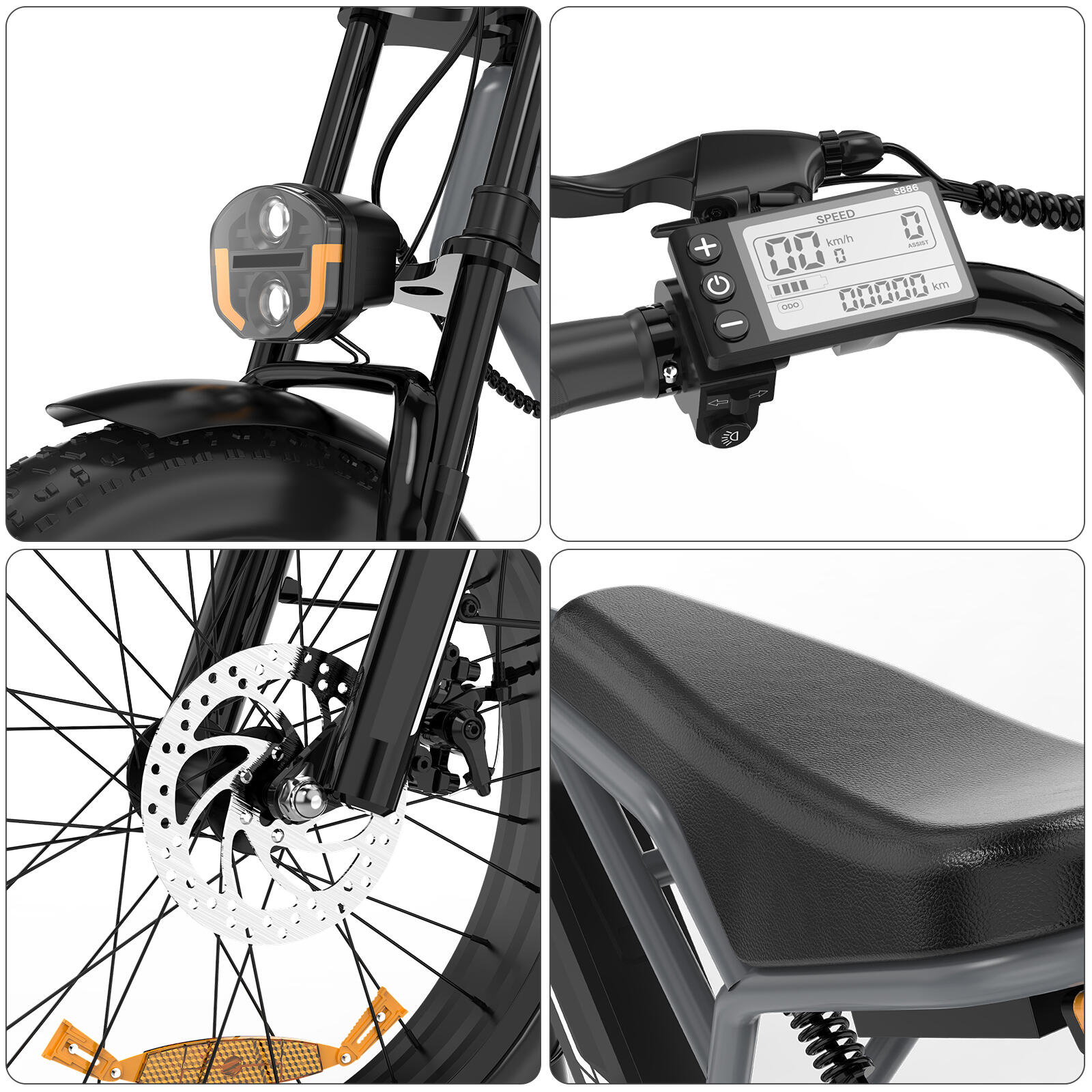 Vélo électrique Fat Bike 20" x 4.0 batterie amovible 36V 12Ah 6/6