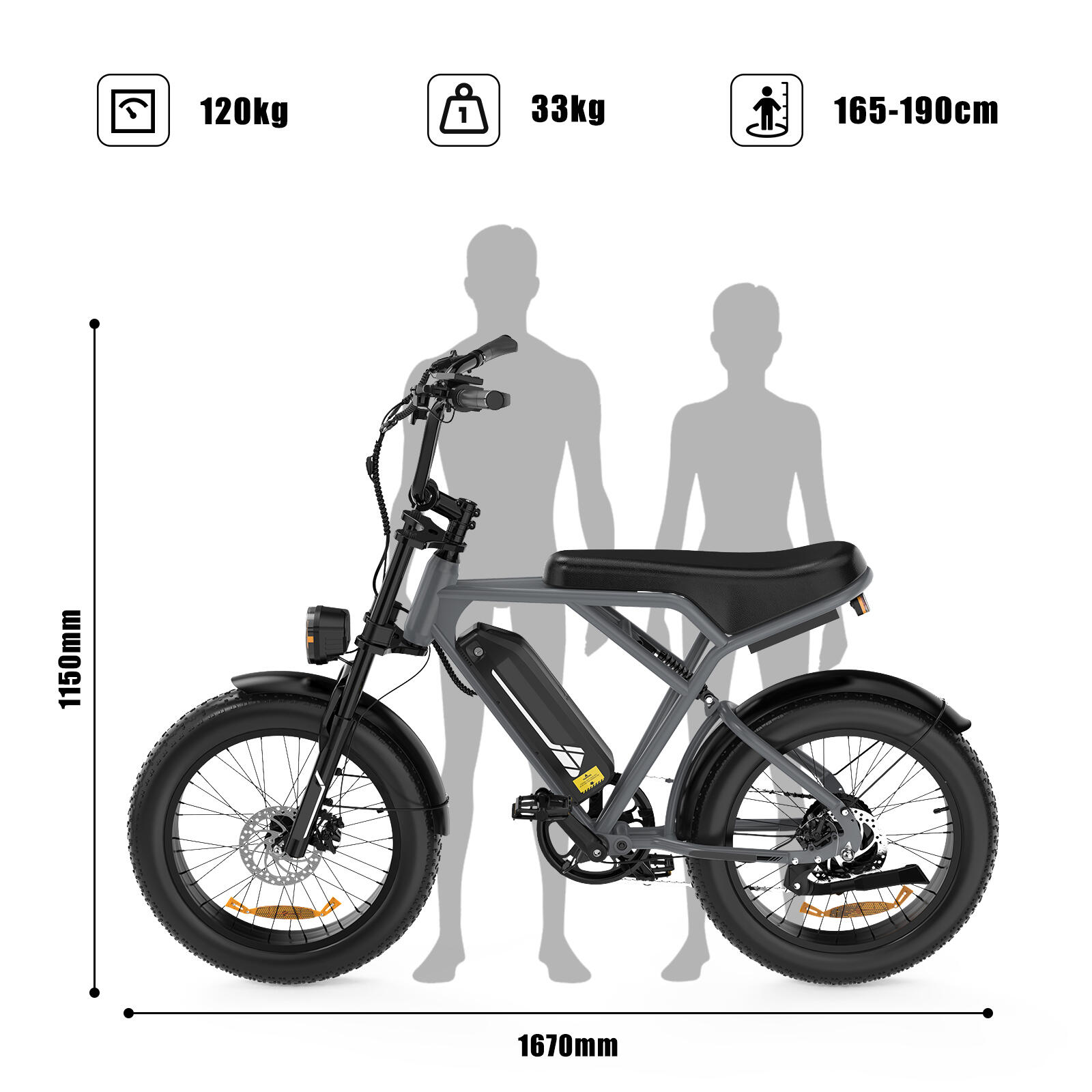 Vélo électrique Fat Bike 20" x 4.0 batterie amovible 36V 12Ah 2/6