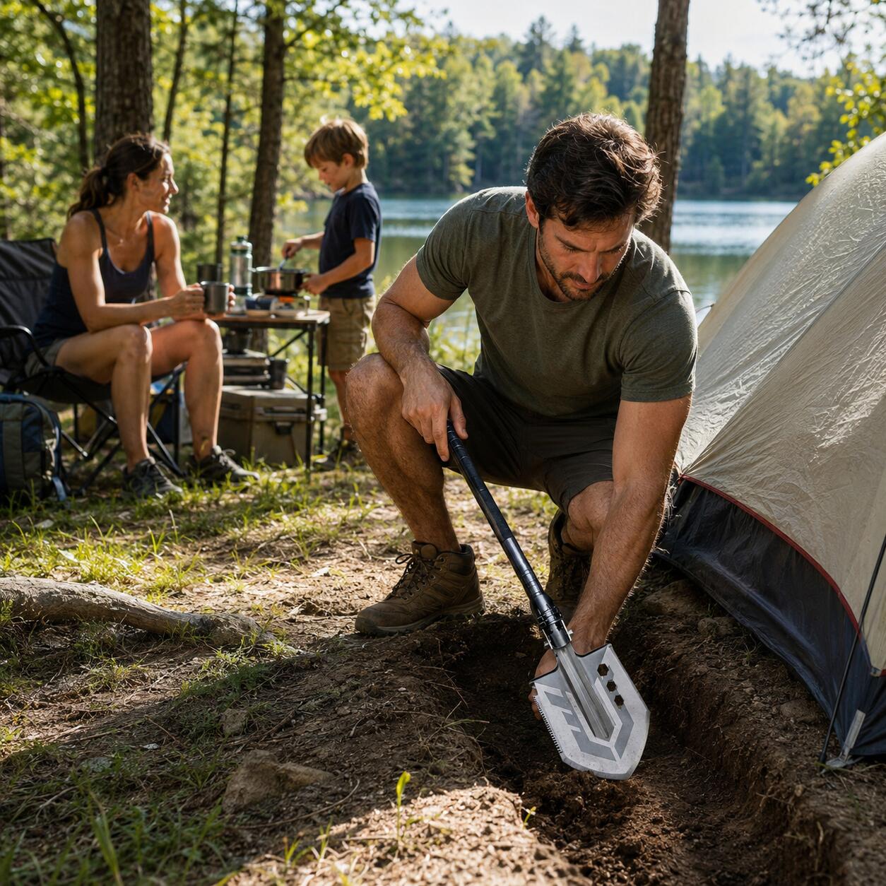 Pelle pliante multifonction Wozinsky survival bushcraft 3/7