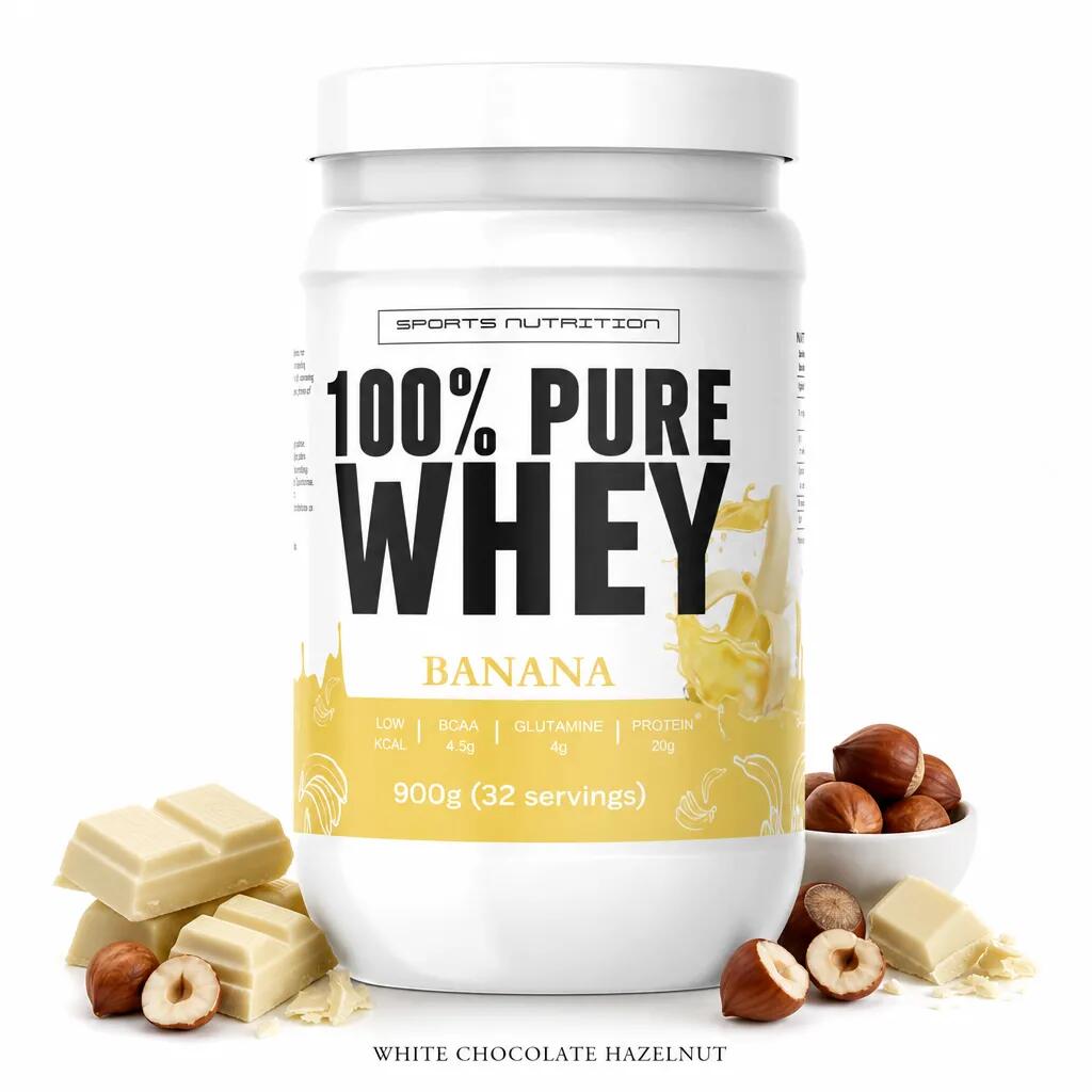 Sports Nutrition 100% Pure Whey 900g White Chocolate Hazelnut