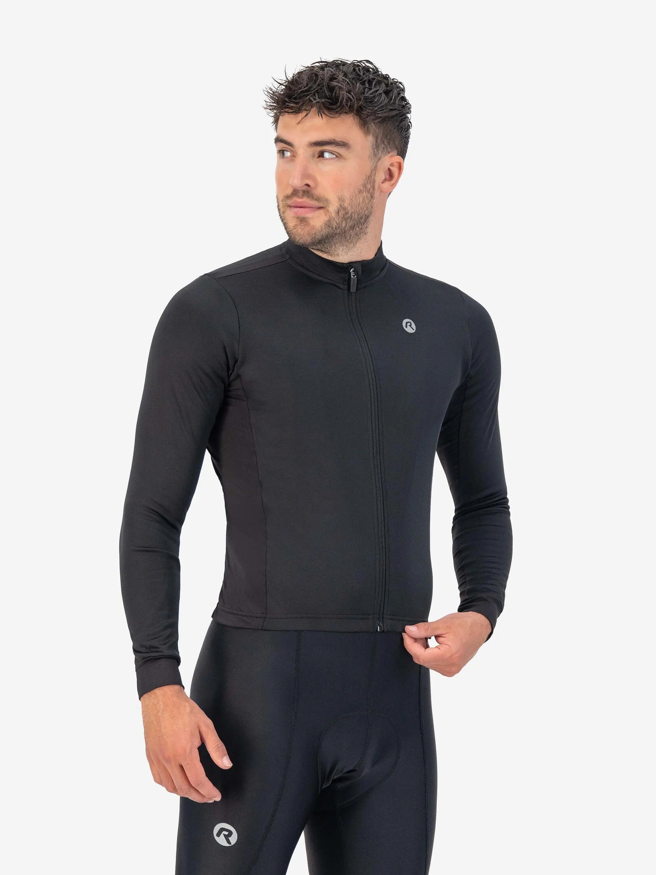 Fietsshirt Lange Mouwen Heren Core Zwart 6/7