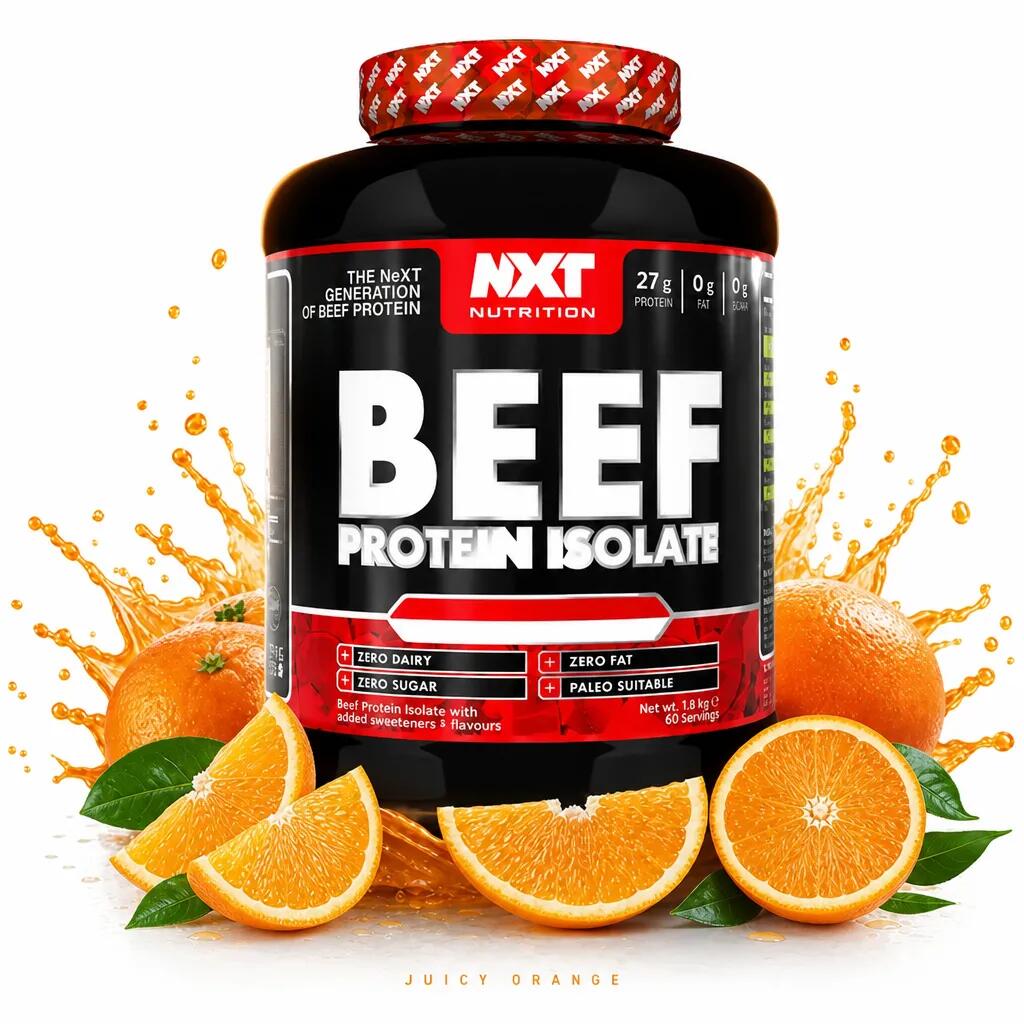 NXT Nutrition Beef Protein Isolate 1800g juicy orange