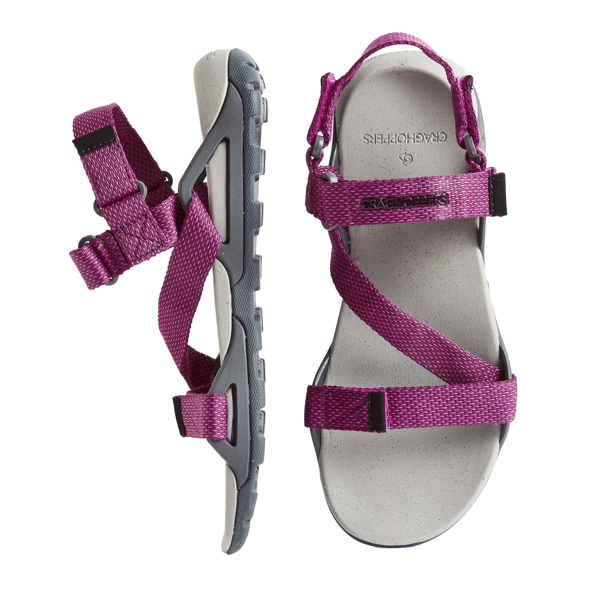 Sandales LADY LOCKE Femme (Anthracite / Framboise) 7/7