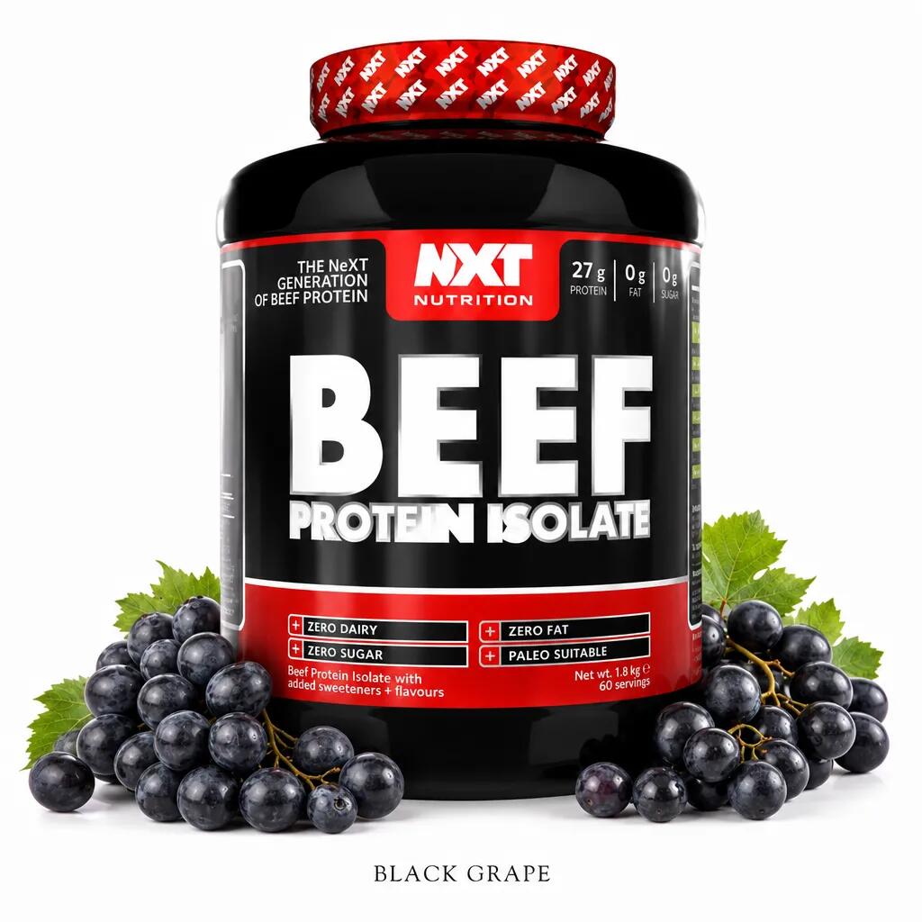NXT Nutrition Beef Protein Isolate 1800g Black Grape