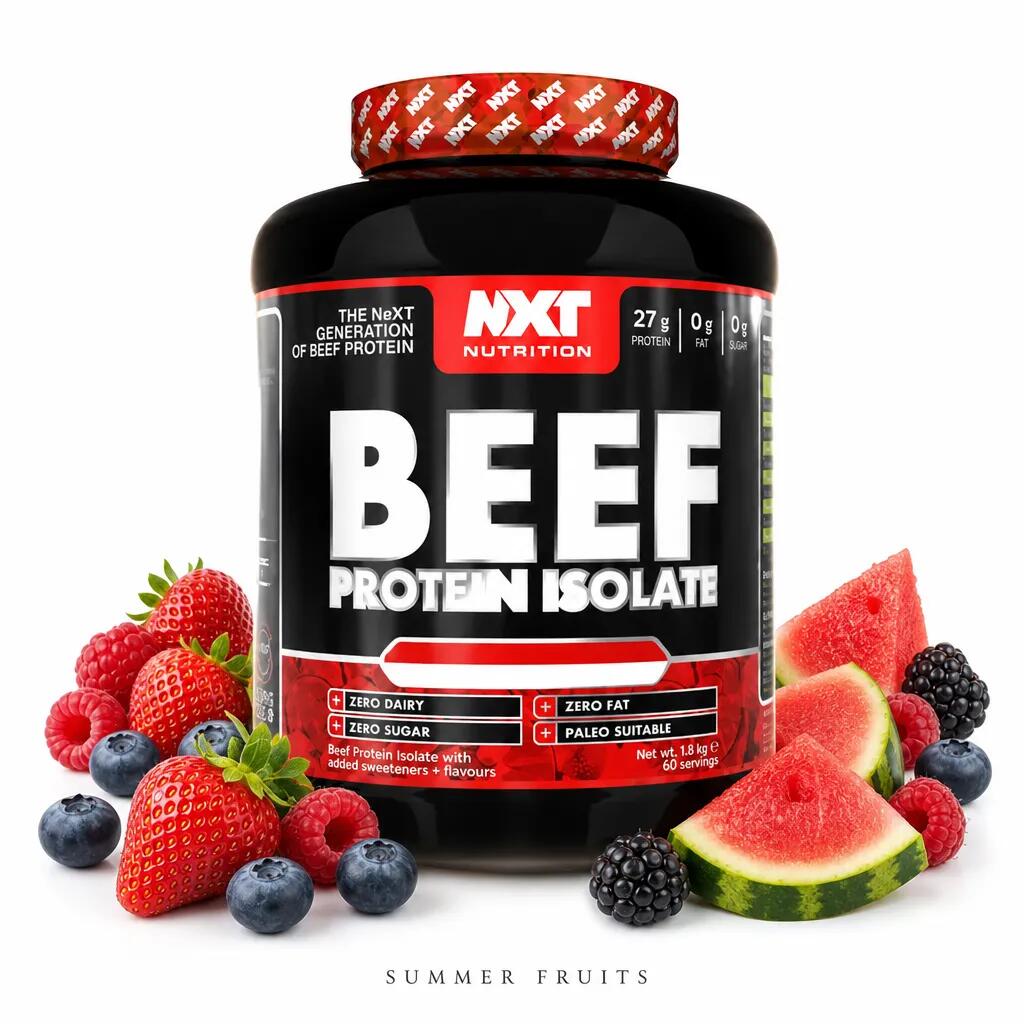 NXT Nutrition Beef Protein Isolate 1800g fruit burst
