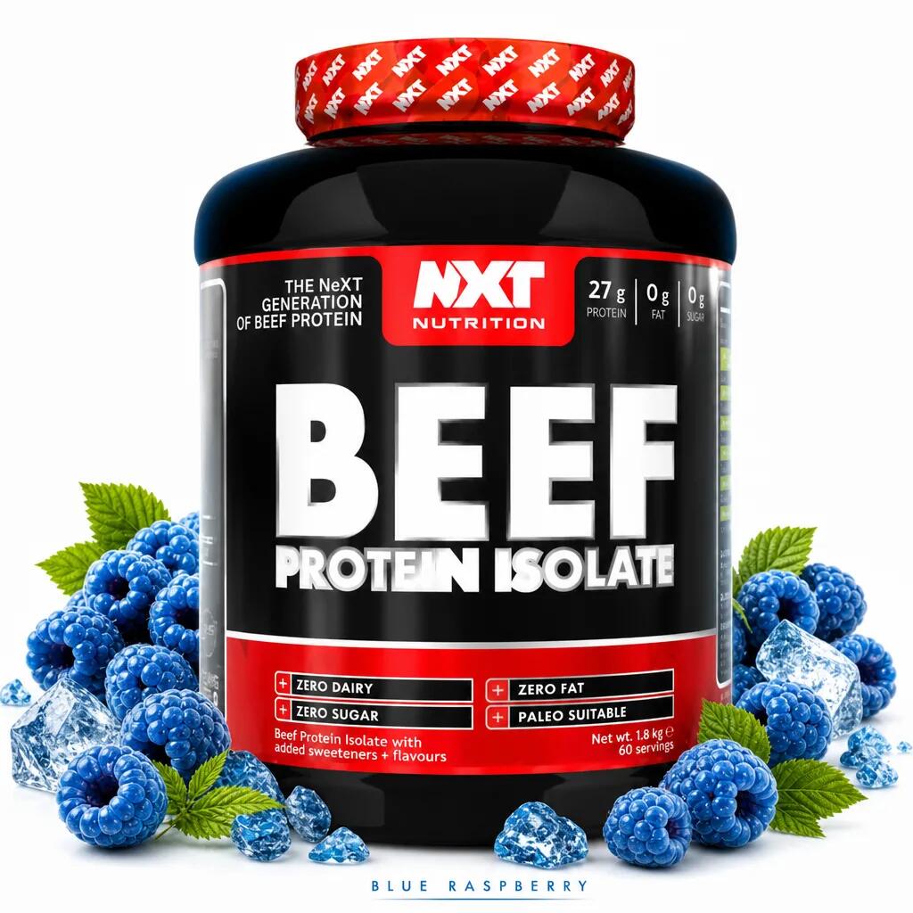NXT Nutrition Beef Protein Isolate 1800g blue raspberry