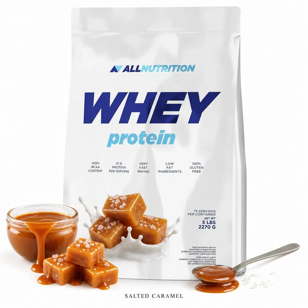 Allnutrition Whey Protein 2270g + FREE Shaker salted caramel