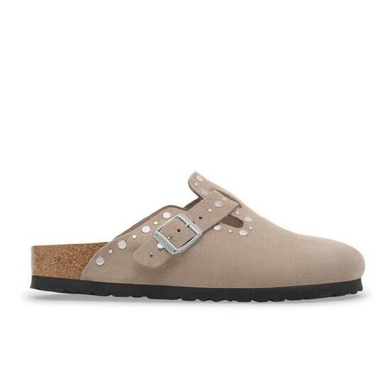 Zoccoli Donna Birkenstock Boston Rivet Marrone