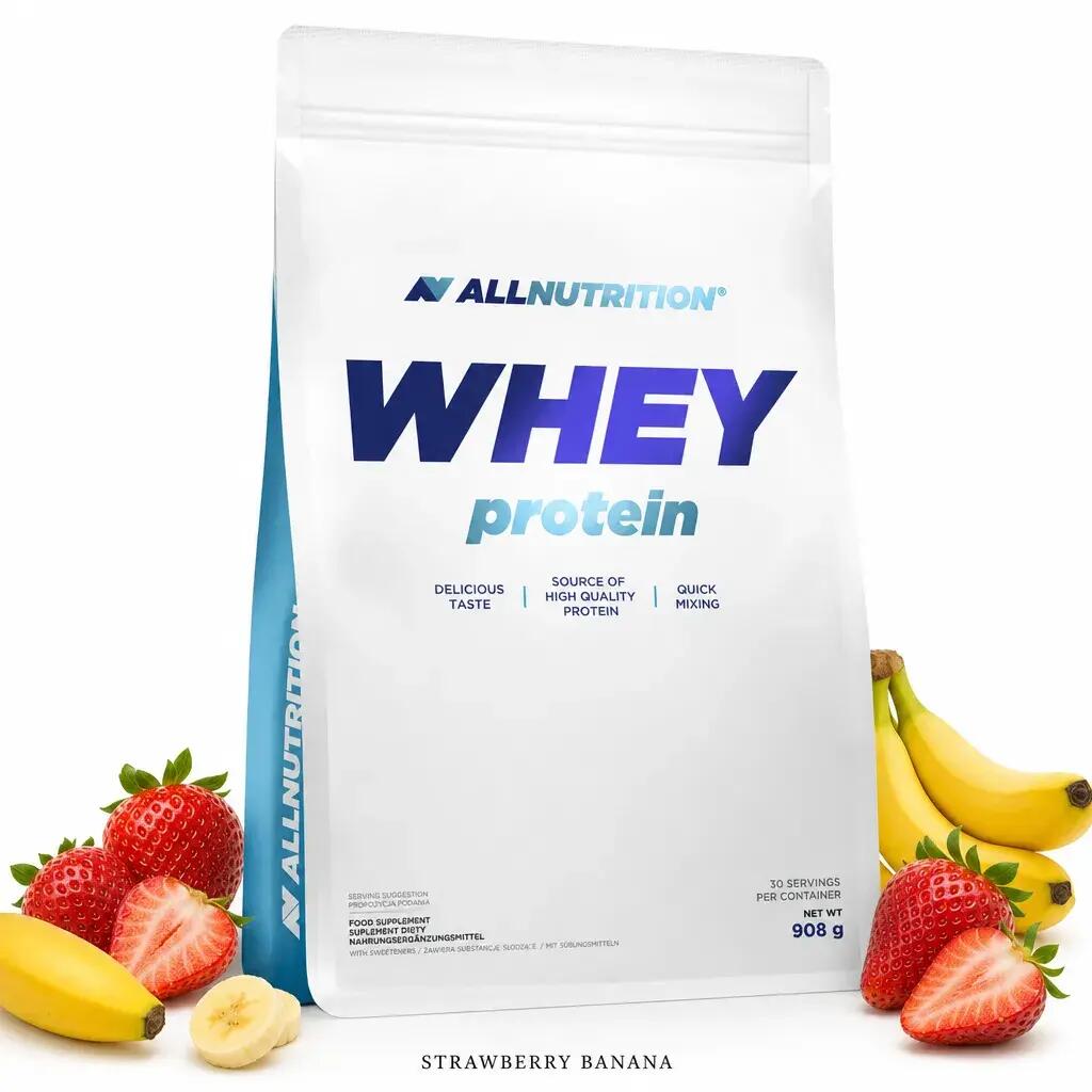 Allnutrition Whey Protein 908g Strawberry & Banana 2/2