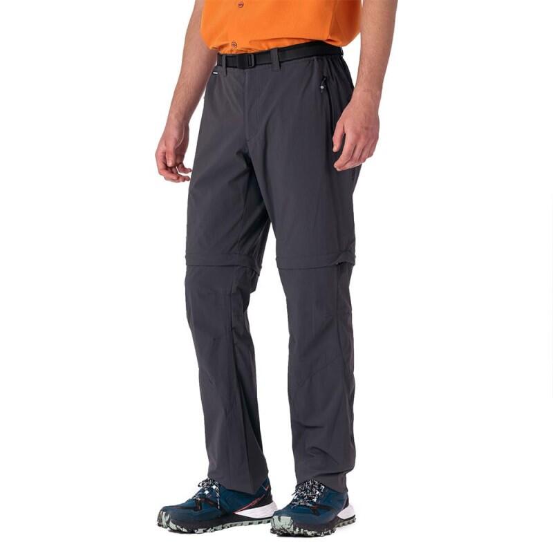 Pantalón senderismo hombre impermeable zip-off Torman Gris 1/5