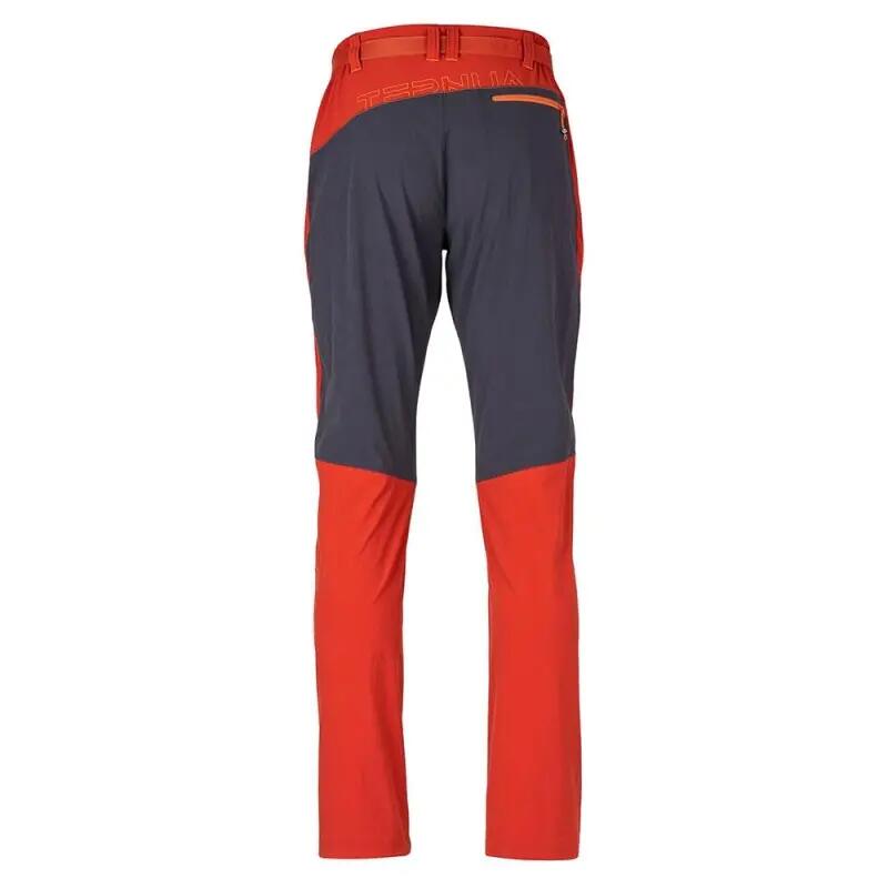 Pantalón - Trekking - Hombre, impermeable FRIZ, naranja/gris 4/5