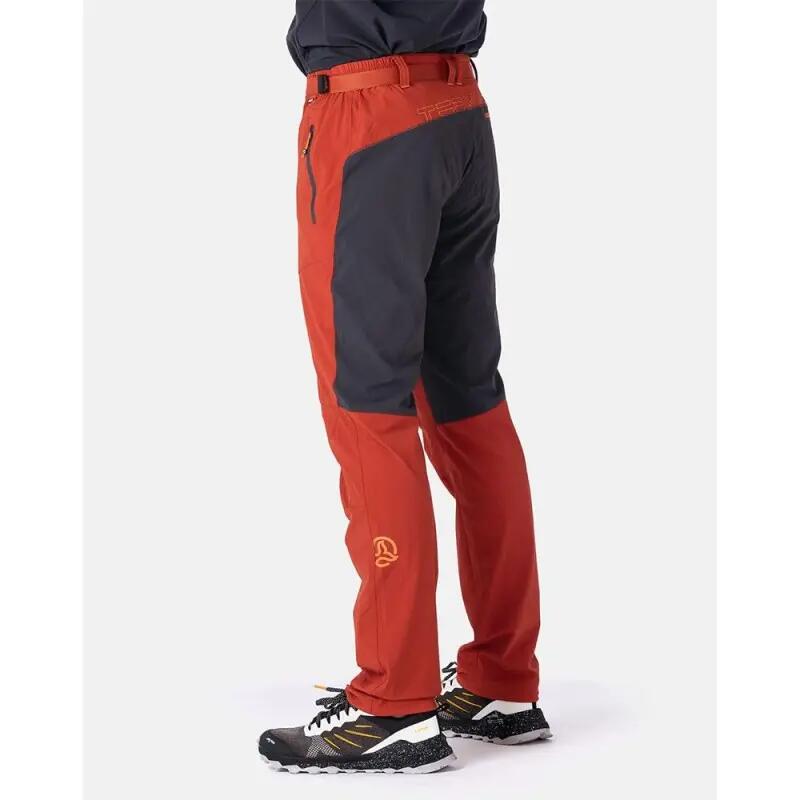 Pantalón - Trekking - Hombre, impermeable FRIZ, naranja/gris 2/5