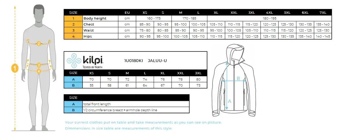 Impermeabile leggero Kilpi JALUU-U 9/9